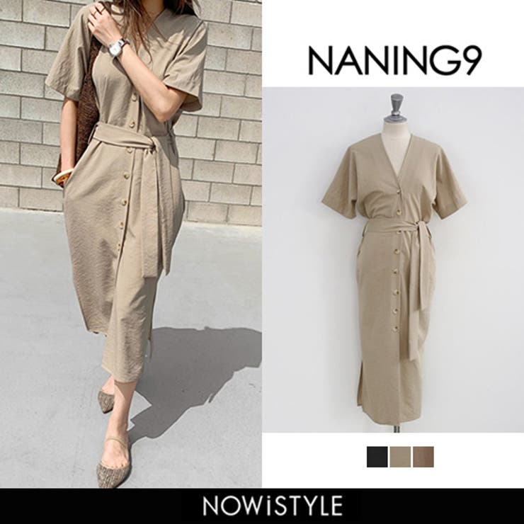 Naning9ボタンポイント半袖ワンピース韓国 韓国ファッション 半袖ワンピース 品番 Nwiw 3rd Spring サードスプリング のレディースファッション通販 Shoplist ショップリスト