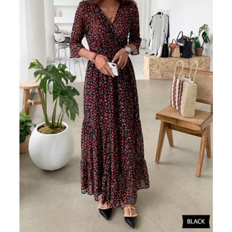 N Vogueチェリーマキシワンピース韓国 韓国ファッション 品番 Nwiw 3rd Spring サードスプリング のレディースファッション通販 Shoplist ショップリスト