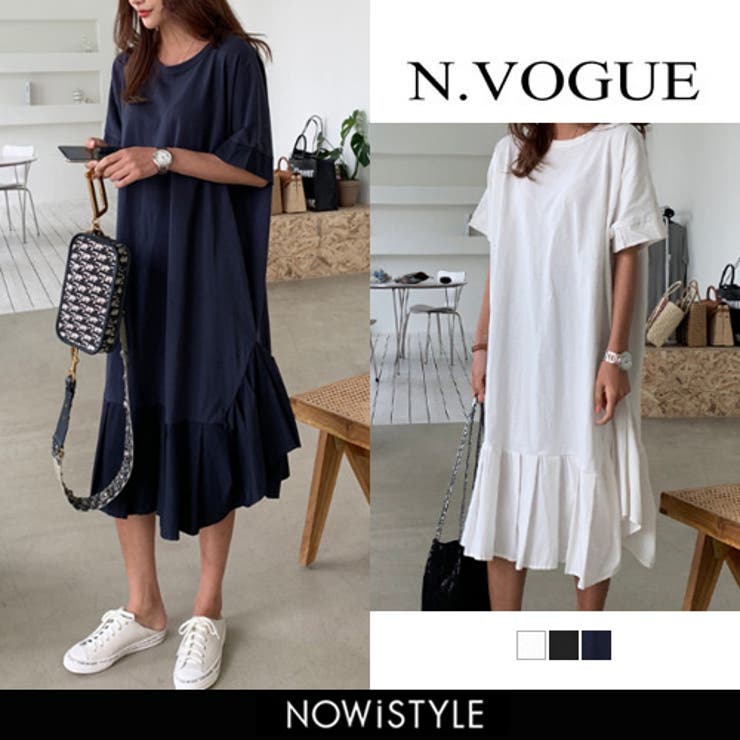 N Vogueアシンメトリー半袖ワンピース韓国 韓国ファッション 品番 Nwiw 3rd Spring サードスプリング のレディースファッション通販 Shoplist ショップリスト