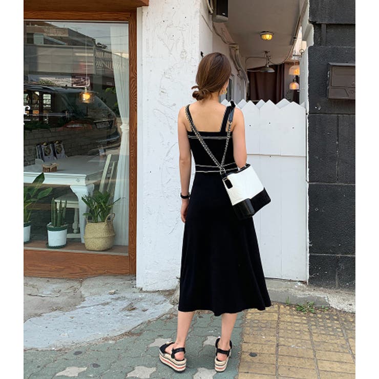 N Vogue配色ステッチワンピース韓国 韓国ファッション 品番 Nwiw 3rd Spring サードスプリング のレディースファッション通販 Shoplist ショップリスト