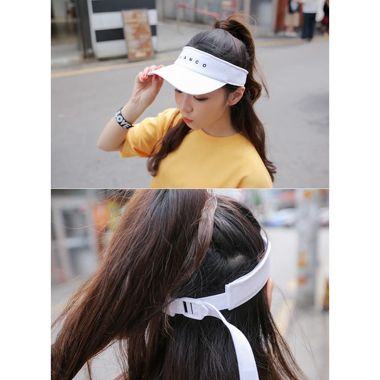 SONYUNARA(ソニョナラ)BLANCOサンバイザー 韓国 韓国ファッション[品番