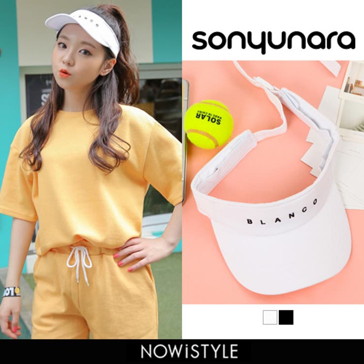 SONYUNARA(ソニョナラ)BLANCOサンバイザー 韓国 韓国ファッション[品番