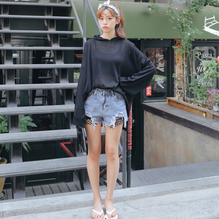 SONYUNARAあみあみショートデニム 韓国 韓国ファッション[品番