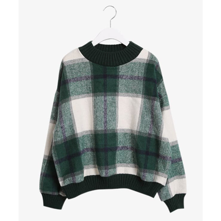 SONYUNARAPARTY GREEN チェック柄ニット韓国[品番：NWIW0005412]｜3rd