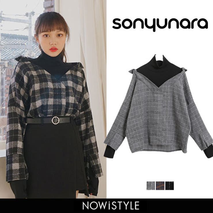 Sonyunaraレイヤード抜き襟チェックシャツ韓国 韓国ファッション 抜き襟 品番 Nwiw 3rd Spring サードスプリング のレディースファッション通販 Shoplist ショップリスト
