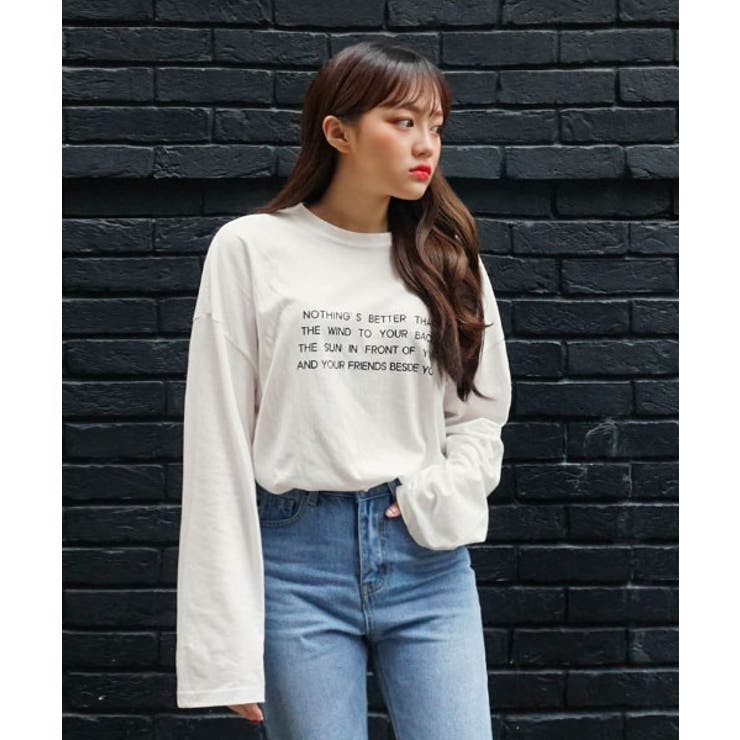 Sonyunara英字メッセージ長袖tシャツ韓国 韓国ファッション ロンt 品番 Nwiw 3rd Spring サードスプリング のレディースファッション通販 Shoplist ショップリスト