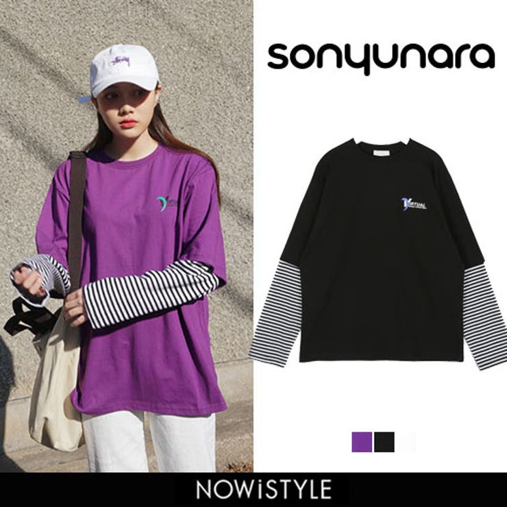SONYUNARA重ね着ストライプTシャツ韓国 韓国ファッション ロンT[品番：NWIW0005429]｜3rd  Spring（サードスプリング）のレディースファッション通販｜SHOPLIST（ショップリスト）