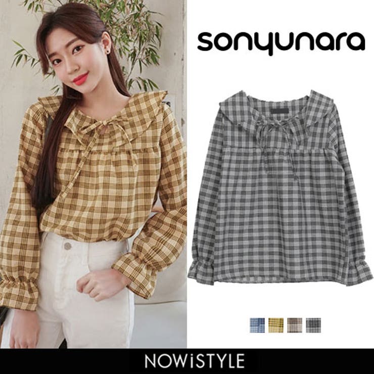 Sonyunaraチェック柄ワイドカラーブラウス韓国 韓国ファッション 品番 Nwiw 3rd Spring サードスプリング のレディースファッション通販 Shoplist ショップリスト Sonyunaraチェック柄ワイドカラーブラウス韓国 韓国ファッション 品番 Nwiw 3rd Spring サードスプリング のレディースファッション通販 Shoplist ショップリスト