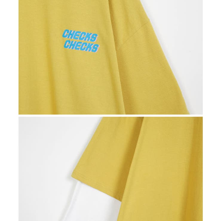 SONYUNARACHECKS重ね着Tシャツ韓国 韓国ファッション 長袖T