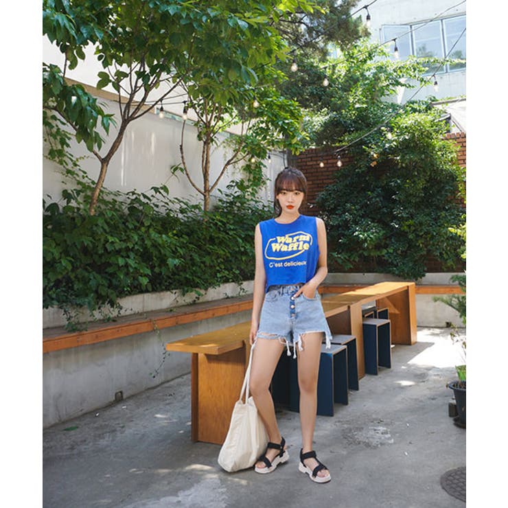 Sonyunaraボタンポイントショートデニムパンツ韓国 韓国ファッション 夏 品番 Nwiw 3rd Spring サードスプリング のレディースファッション通販 Shoplist ショップリスト