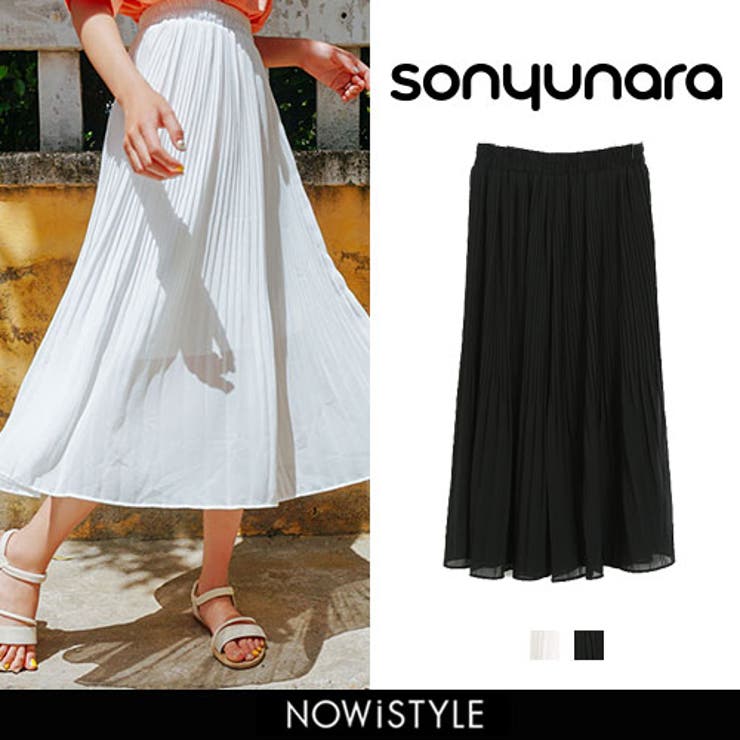 安い購入 限定特価 SONYUNARAシンプルシフォンプリーツスカート韓国 韓国ファッション シフォン プリーツスカート