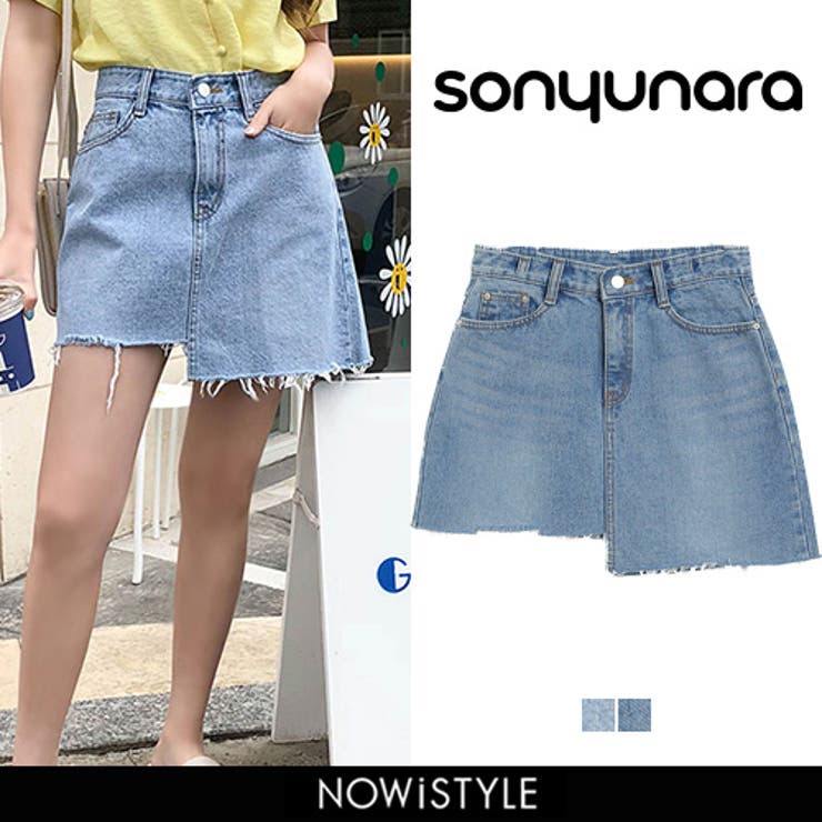 Sonyunaraアンバランスデニムスカート韓国 韓国ファッション アンバランス 品番 Nwiw 3rd Spring サードスプリング のレディースファッション通販 Shoplist ショップリスト