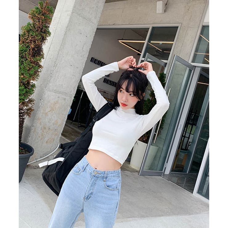 Sonyunaraクロップドボトルネックtシャツ韓国 韓国ファッション 秋 品番 Nwiw 3rd Spring サードスプリング のレディースファッション通販 Shoplist ショップリスト