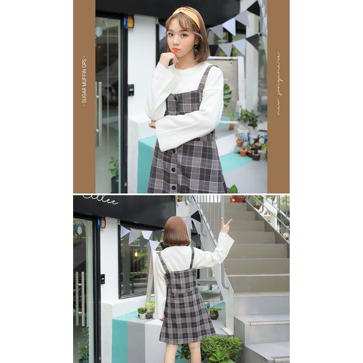 Sonyunaraグレンチェックワンピース 韓国 韓国ファッション 品番 Nwiw 3rd Spring サードスプリング のレディースファッション通販 Shoplist ショップリスト
