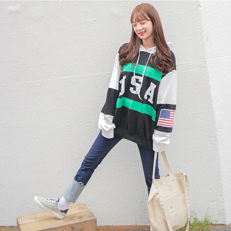 Sonyunaraアメリカフードパーカー 韓国 韓国ファッション 品番 Nwiw 3rd Spring サードスプリング の レディースファッション通販 Shoplist ショップリスト