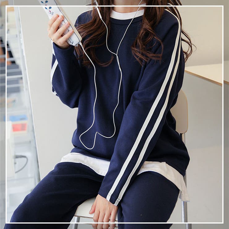 SONY - 韓国ファッションストア SONYUNARAダブルラインスポーティセットアップ 韓国 韓国