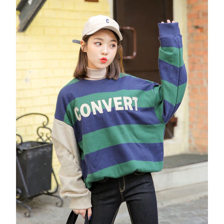 Sonyunaraカラーボーダートレーナー 韓国 韓国ファッション 品番 Nwiw 3rd Spring サードスプリング のレディース ファッション通販 Shoplist ショップリスト