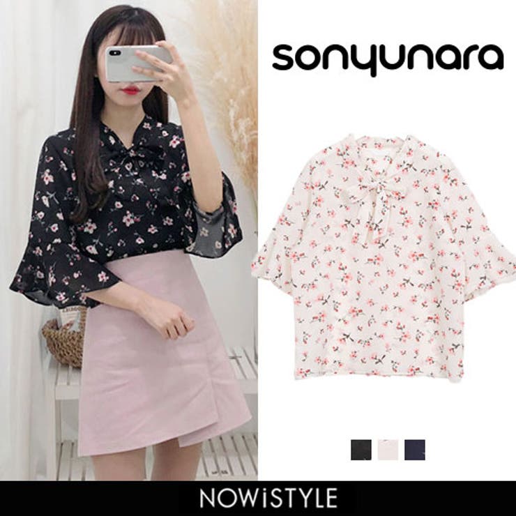 Sonyunaraベルスリーブ花柄ブラウス韓国 韓国ファッション ベルスリーブ 品番 Nwiw 3rd Spring サードスプリング のレディースファッション通販 Shoplist ショップリスト