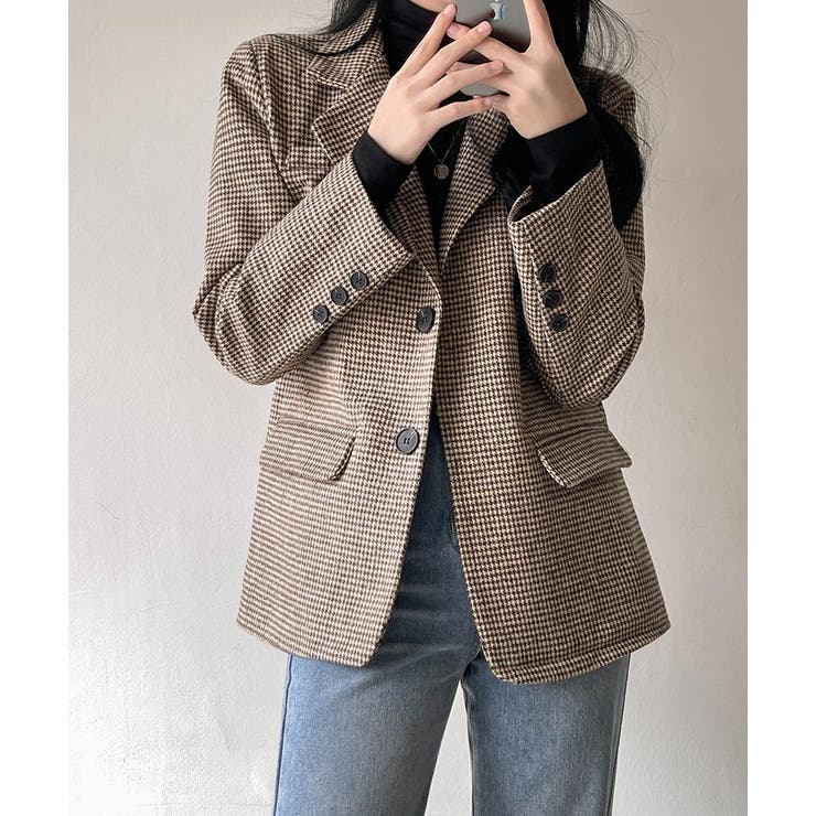 ハウンドトゥースジャケット SONYUNARA(ソニョナラ)ハウンドトゥース柄ジャケット[品番