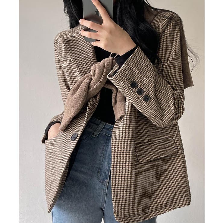 Sonyunara ソニョナラ ハウンドトゥース柄ジャケット 品番 Nwiw 3rd Spring サードスプリング のレディースファッション通販 Shoplist ショップリスト