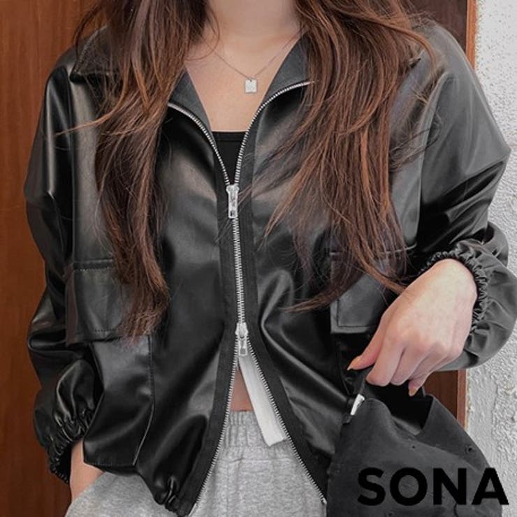 SONYUNARA(ソニョナラ)レザーショートジャンパー[品番