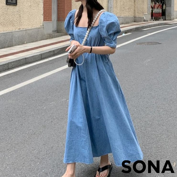 Sonyunara ソニョナラ ユニークスクエアネックパフ半袖ロングワンピース 品番 Nwiw 3rd Spring サードスプリング のレディースファッション通販 毎日送料無料 Shoplist ショップリスト