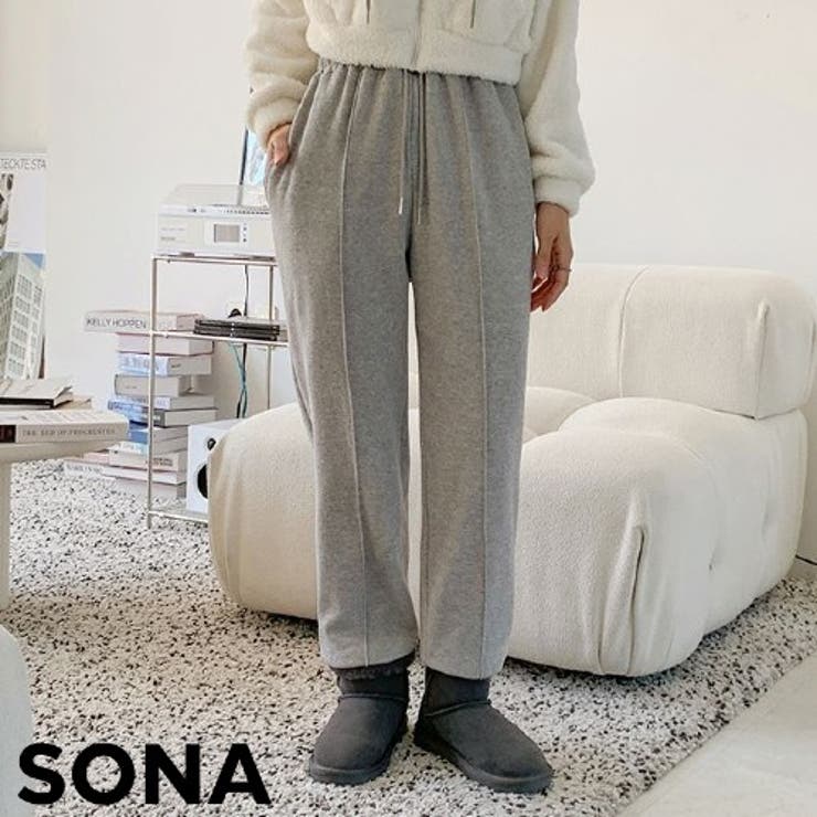 SONA(ソナ)裏起毛ピンタックトレーニングジョガーパンツ 韓国[品番