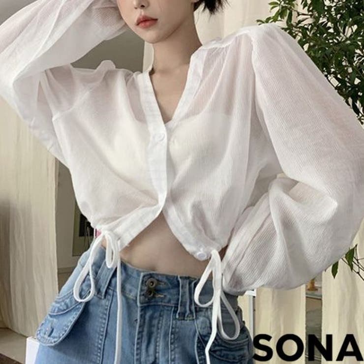 SONA(ソナ)シャーリングシースルーブラウス