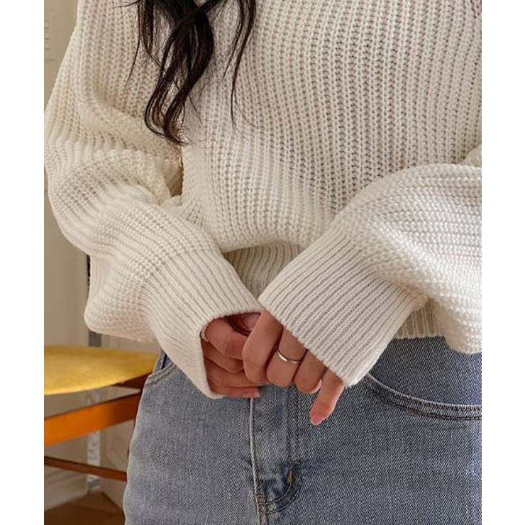 RIM.ARK | Docking off shoulder tops (KNITWEAR ) |RIM.ARK