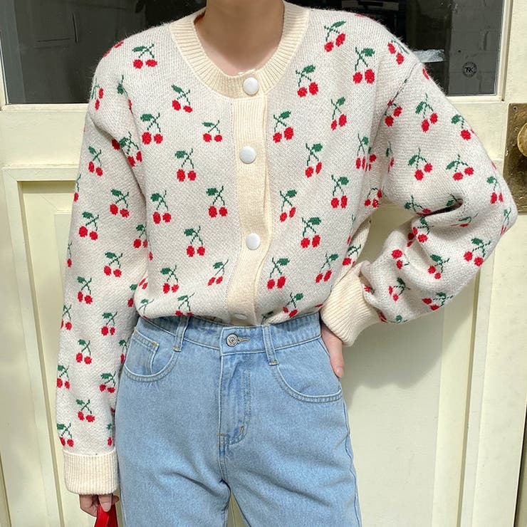 SONYUNARA(ソニョナラ)チェリーニットカーディガン[品番：NWIW0007693