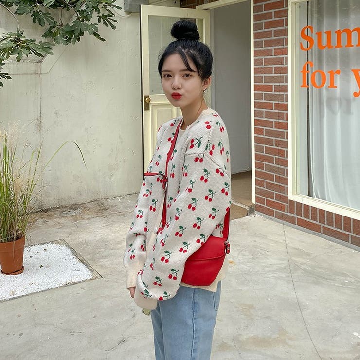 SONYUNARA(ソニョナラ)チェリーニットカーディガン[品番：NWIW0007693