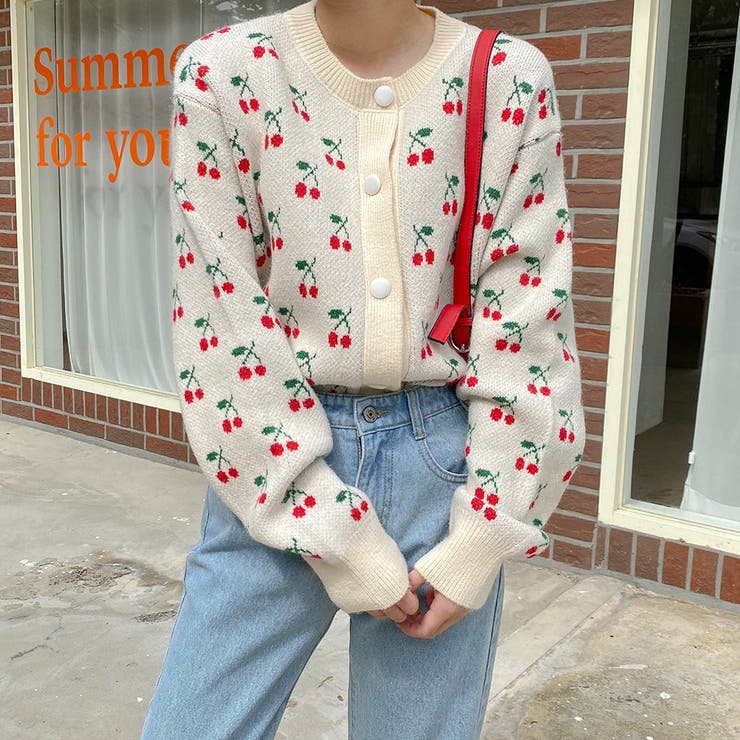 SONYUNARA(ソニョナラ)チェリーニットカーディガン[品番：NWIW0007693