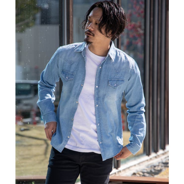 Nylaus 6 5oz ウエスタン切り替え 長袖 デニムシャツ 春 夏 服 品番 Nylm Nylaus ナイラス のメンズ ファッション通販 Shoplist ショップリスト