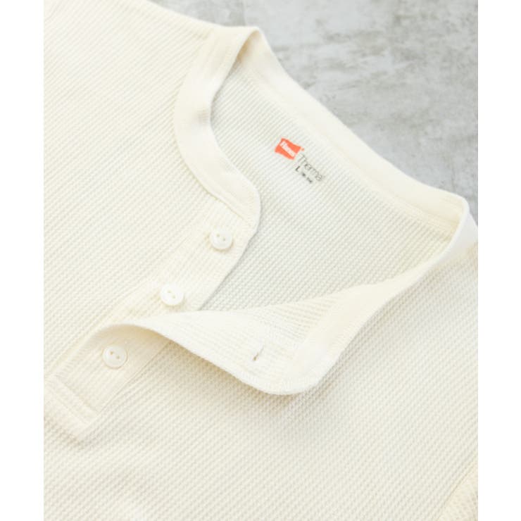 Hanes サーマル ロングスリーブ ヘンリーネックTシャツ HM4-Q502[品番