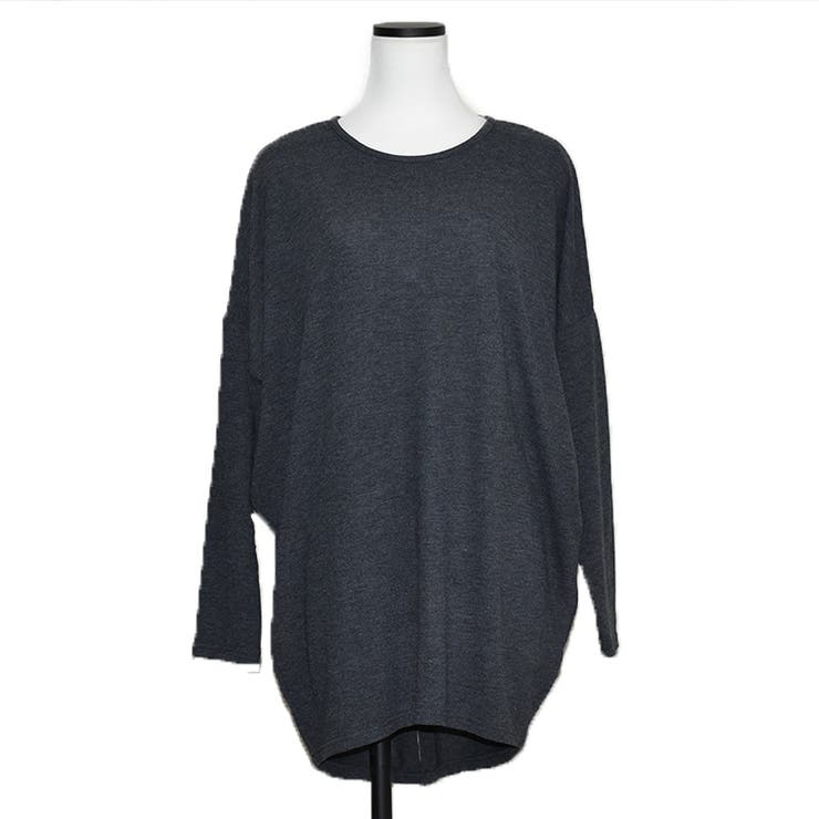 バックボタンでどこから見ても美しい ドルマンニットトップス チュニック | SLENDER | 詳細画像12 