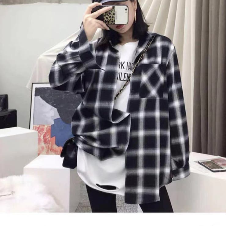 ボーイズフランネルシャツ チェック柄 シャツ[品番：XL000001643