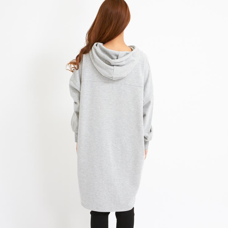 オーバーサイズ パーカーワンピース b832[品番：XL000001727]｜SLENDER