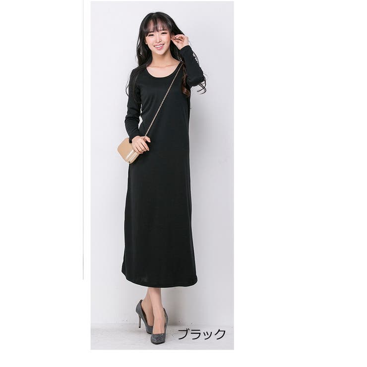 長袖 マキシワンピ M L Xl展開 8色 マキシ丈長袖ワンピース C031 品番 Xl Slender スレンダー のレディースファッション通販 Shoplist ショップリスト
