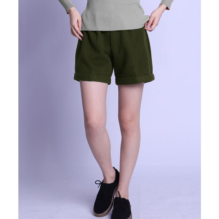 J002腹巻☆大きめウエストリブ☆ショートパンツ レディース[品番