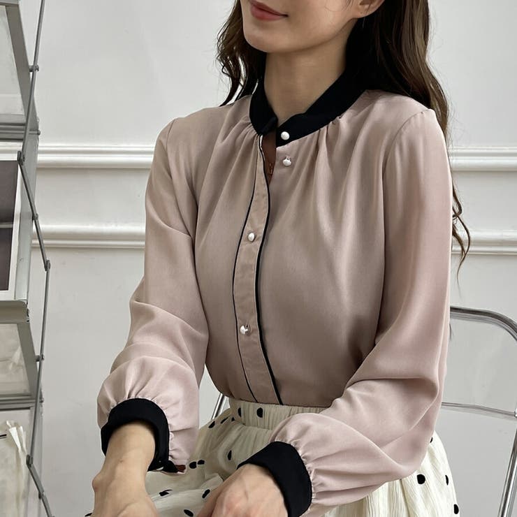☆美品☆IENA ブラウス　グレージュ　人気カラー　オフィスカジュアル　FREE ☆美品☆IENA ブラウス グレージュ 人気カラー オフィス