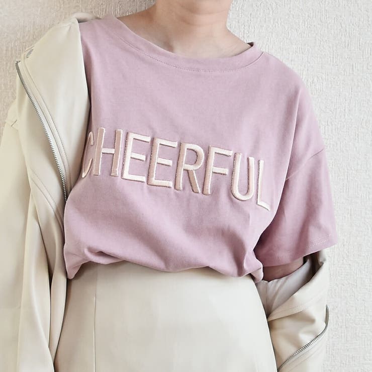 ブランド購入サイト 立体ロゴ刺繍Tシャツ 新作[品番：XL000001993 レディース レディースウェア