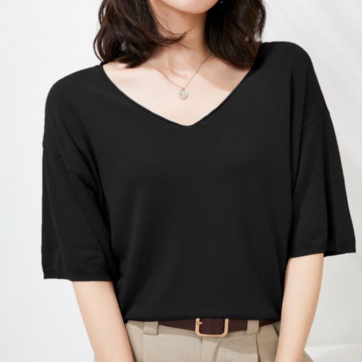 Vネックサマーニット オーバーサイズ カジュアル 品番 Xl Slender スレンダー のレディース ファッション通販 Shoplist ショップリスト