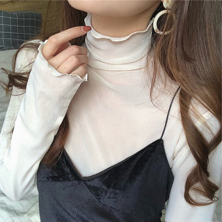 シースルーハイネックカットソー 重ね着 無地 品番 Xl Slender スレンダー のレディース ファッション通販 Shoplist ショップリスト