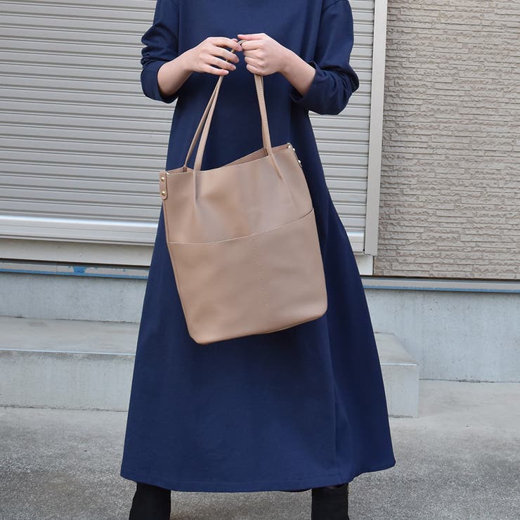 2way縦長トートバッグ サイドポケットトートバッグ ショルダー