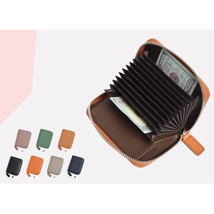 本革財布 ミニ財布 小銭入れ付きカードケース[品番：XL000002086