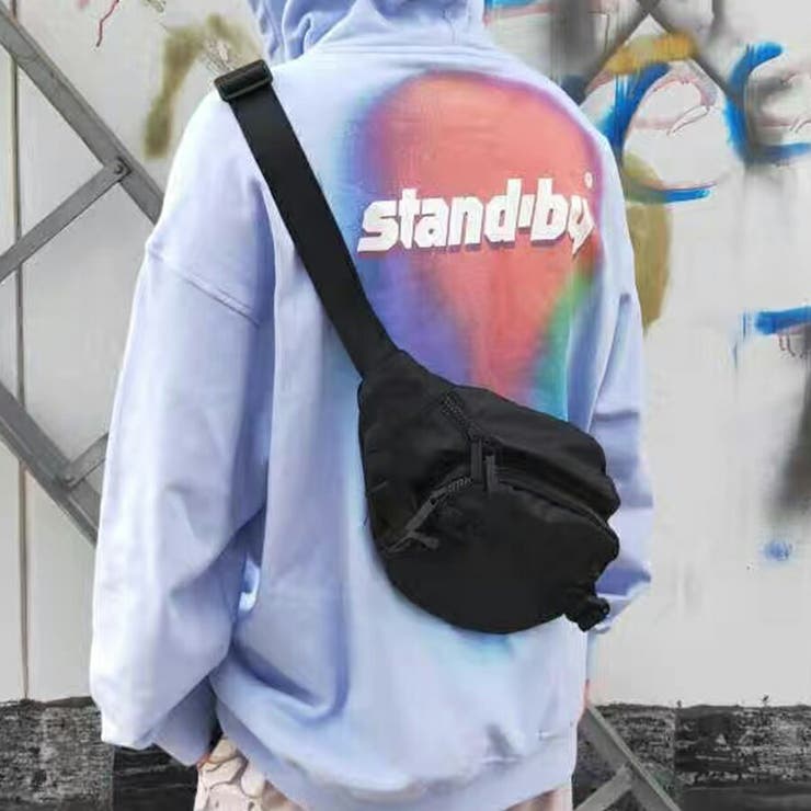 ブラック | ビッグウエストバッグ ショルダーバッグ ボディバッグ | SLENDER