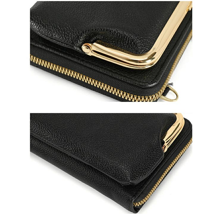 がま口typeウォレットショルダー スマホケース 長財布[品番