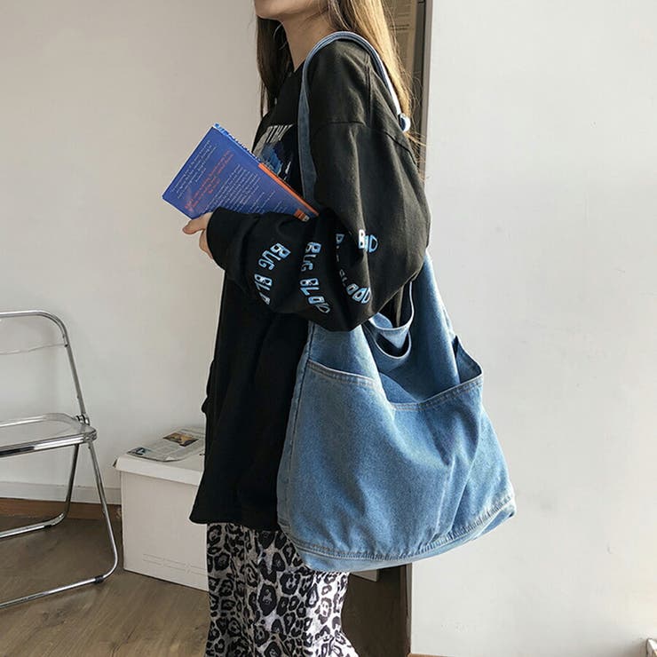 デニムワンショルダーバッグ シンプル サブバッグ | SLENDER | 詳細画像6 