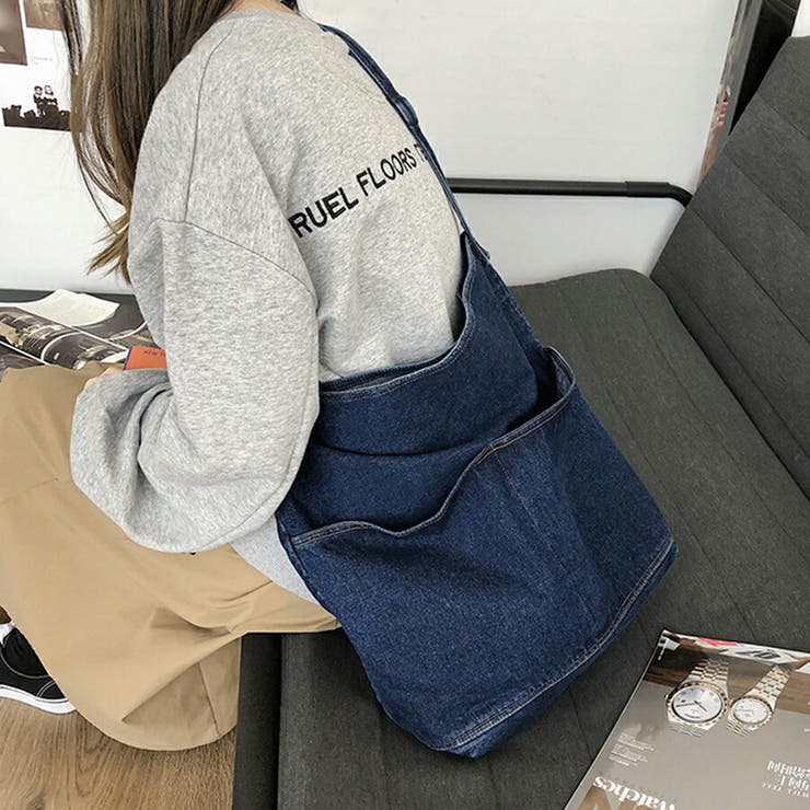 デニムワンショルダーバッグ シンプル サブバッグ | SLENDER | 詳細画像7 