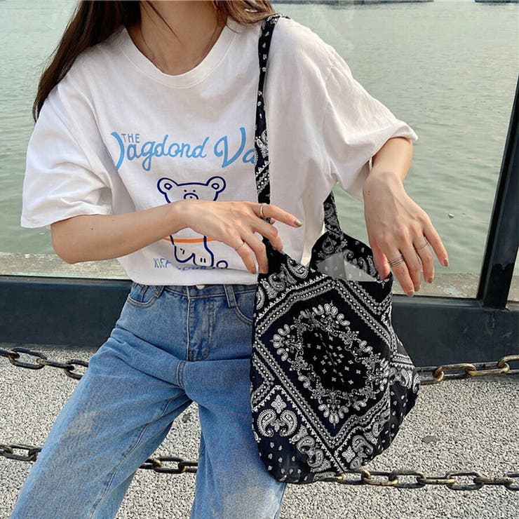 ペーズリー柄トートバッグ サブバッグ エコバッグ | SLENDER | 詳細画像5 